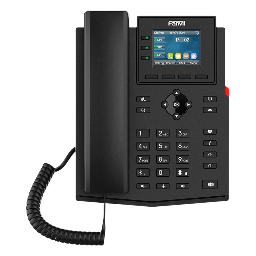 Teléfono IP 2 Hilos / 4 Cuentas SIP / Pantalla LCD 2.4 Pulgadas a Color / Conferencia 6 Vías / PoE / Voz HD / EHS