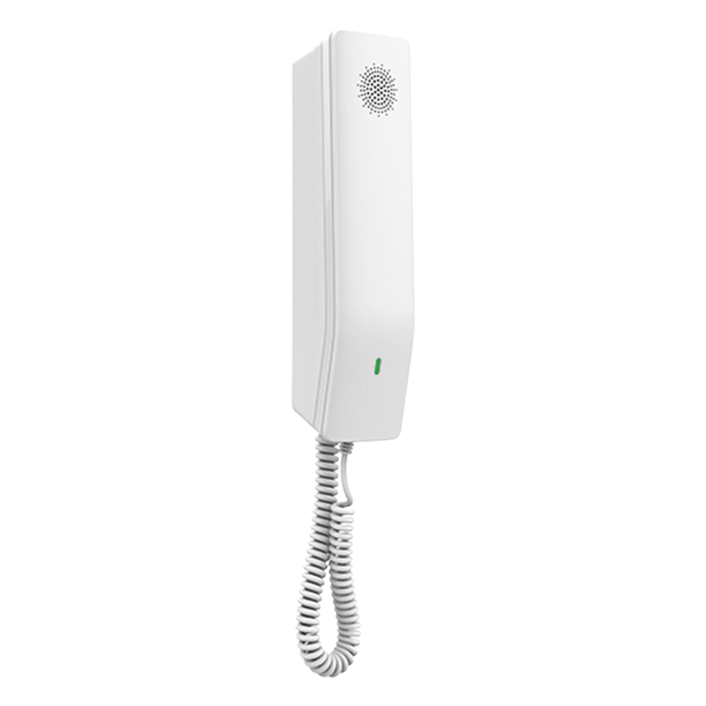 Teléfono IP para Hoteles / Altavoz HD / 2 Cuentas y Líneas SIP / 10 Teclas de Marcación Rápida / 3 Teclas Programables / Códec OPUS / Gestión GDMS / Instalación en Escritorio y Pared / PoE 100 Mbps