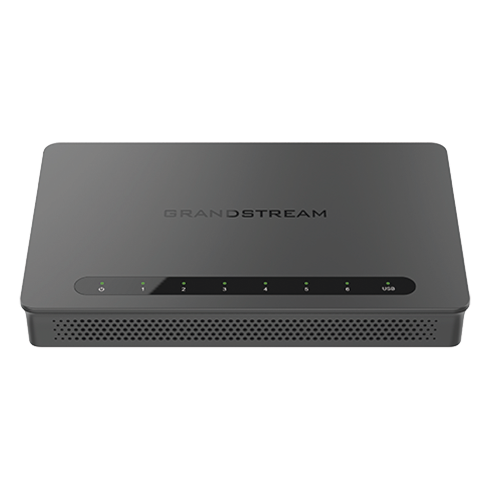Router Gigabit VPN / Balanceador de cargas / 30,000 sesiones NAT / 4 puertos 10/100/1000 Mbps + 2 puertos SFP (WAN/LAN) / 1 puerto entrada PoE(af/at) / 2 puertos salida PoE (af/at) / Compatible con GWN Cloud.