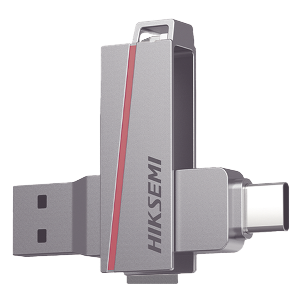 Memoria USB Dual / 256 GB / USB-C y USB-A / Lectura 150 MB/s / Escritura 45 MB/s / Aleación de Zinc Retráctil
