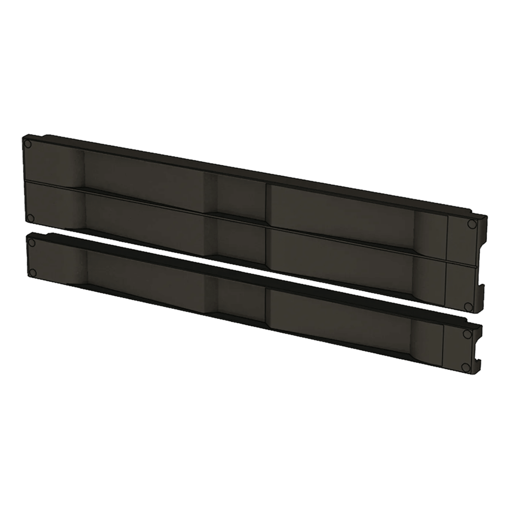 Tapa Ciega para Rack / 19" / 2 UR / Instalación a Presión / Plástico UL / Negro Mate