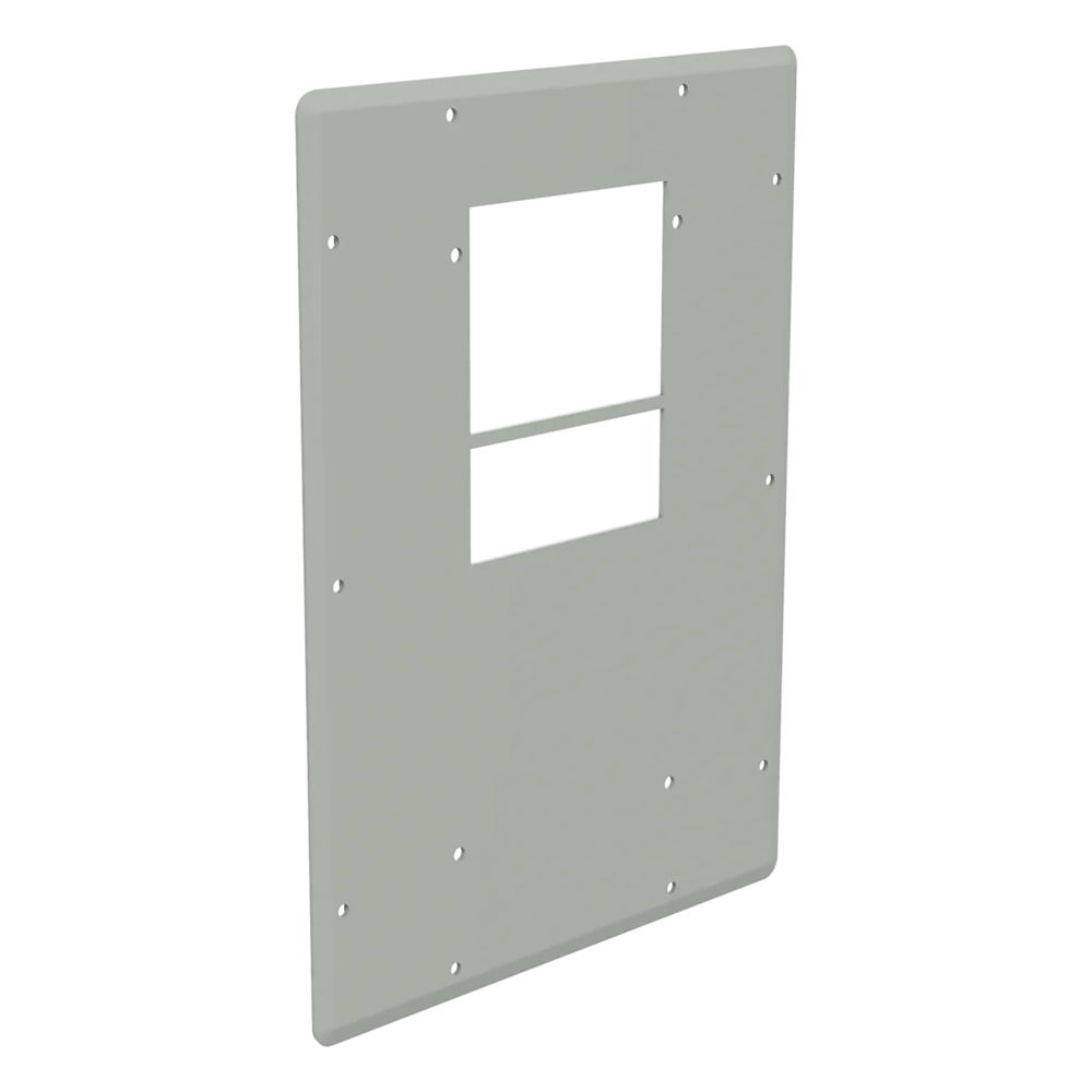 Placa Adaptadora / Aluminio 3mm / 838x381mm / RAL 7035 / Junta Espuma / Acero Inoxidable / 2.75x1.25 pies