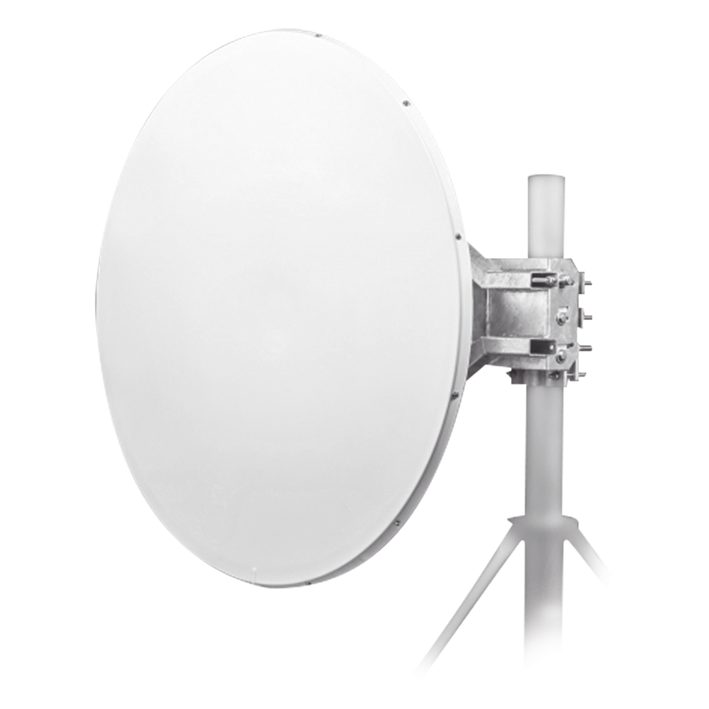 Antena Parabólica Direccional / Dual Polarización Simultánea / 4.9 a 6.1 GHz / Ganancia 35 dBi / Plato Profundo 1.2 m (3.9 ft) / F/B 53 dB