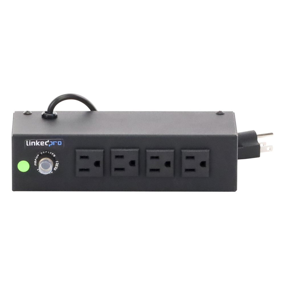 Regleta de Alimentación / 4 Contactos NEMA 5-15R / 120Vca / 10A Máx. / Montaje Escritorio o Pared