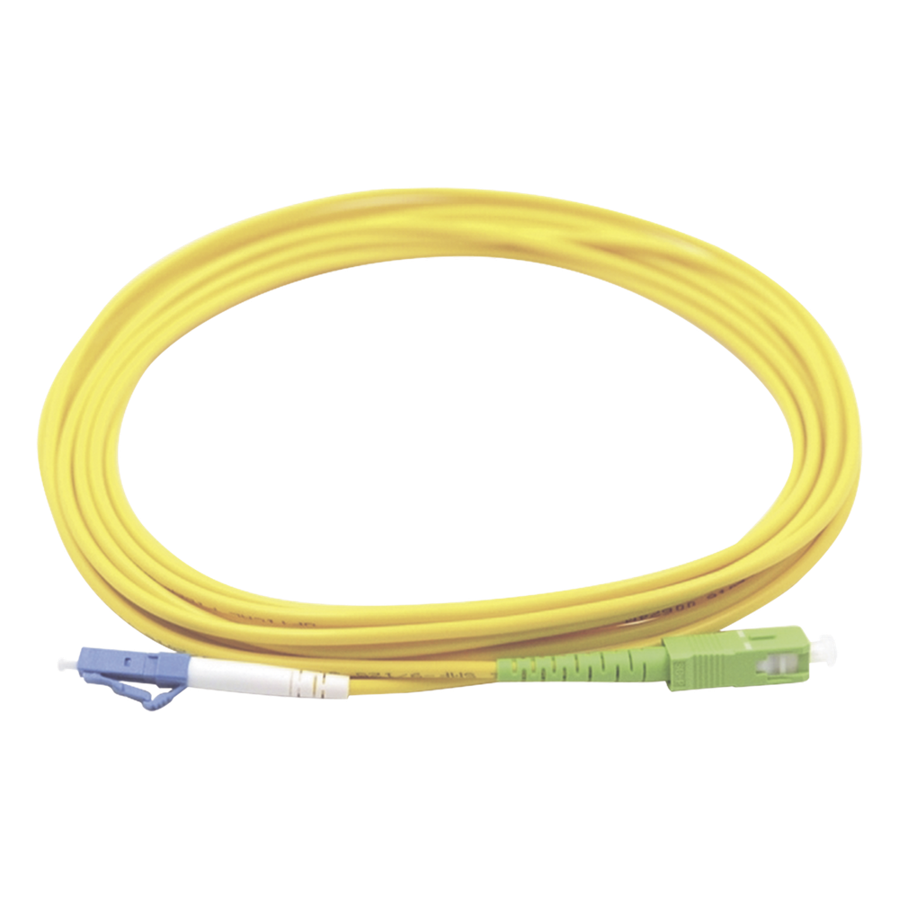 Jumper de Fibra Óptica / Monomodo OS1/OS2 / LC/UPC-SC/APC / Simplex / 3 m (9.84 pies) / PVC Amarillo