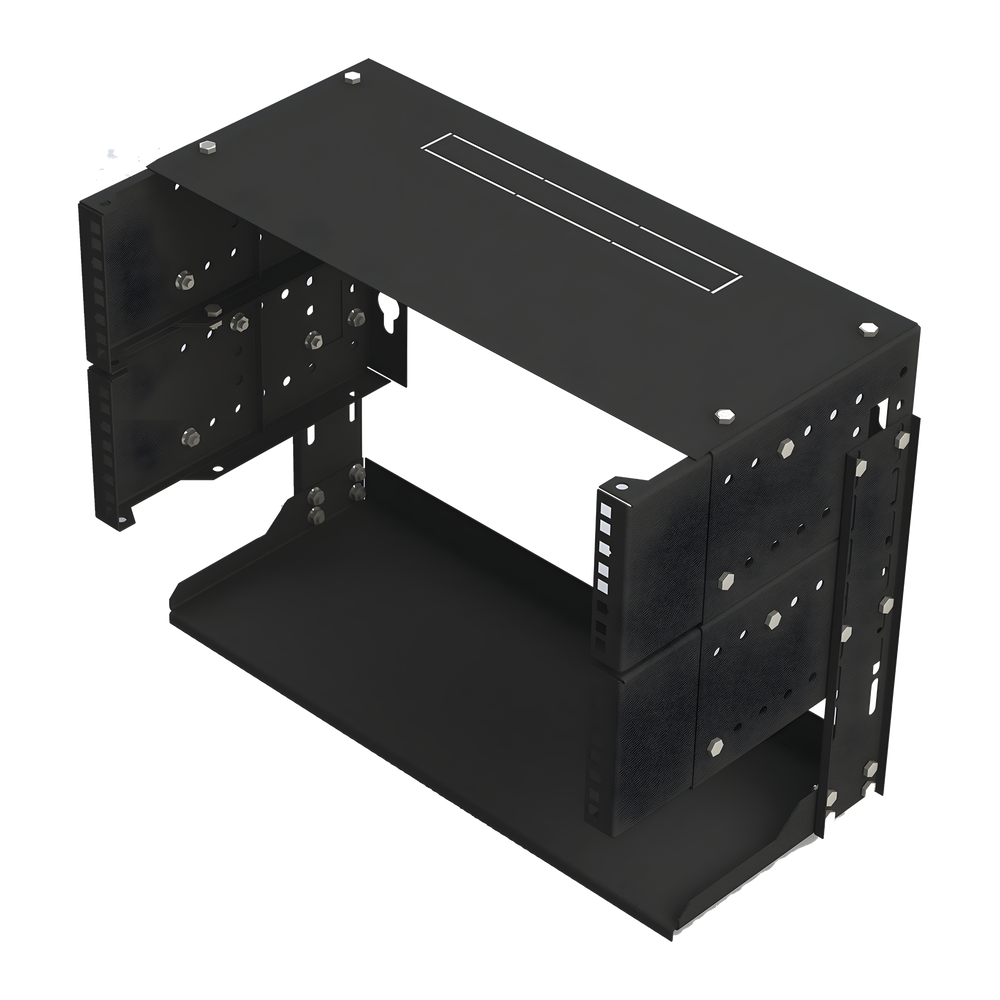 Rack Abierto de Pared / 19 Pulgadas / 5 Unidades de Rack / Profundidad Ajustable 8 a 12 Pulgadas (203.2 a 304.8 mm) / Carga Máxima 36 kg