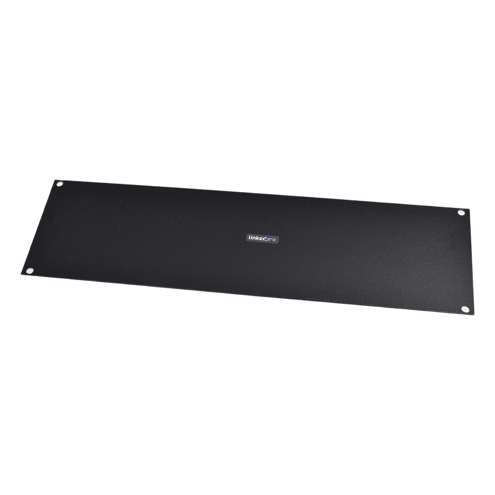 Tapa Ciega / Rack 19in / 3UR / Acero Cal. 14 / Pintura Electroestática Negra / 0.95 kg