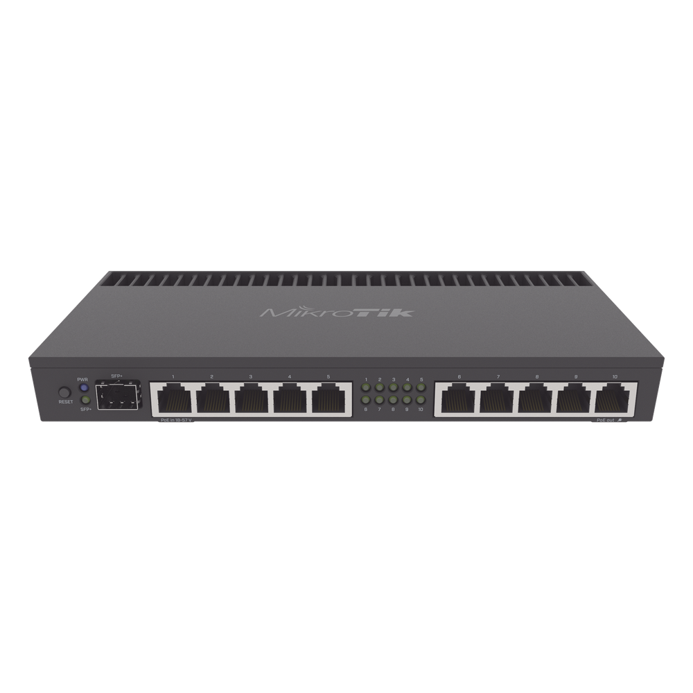 (RB4011iGS+RM) RouterBoard, CPU 4 Núcleos, 10 Puertos Gigabit Ethernet, 1 puerto SFP+