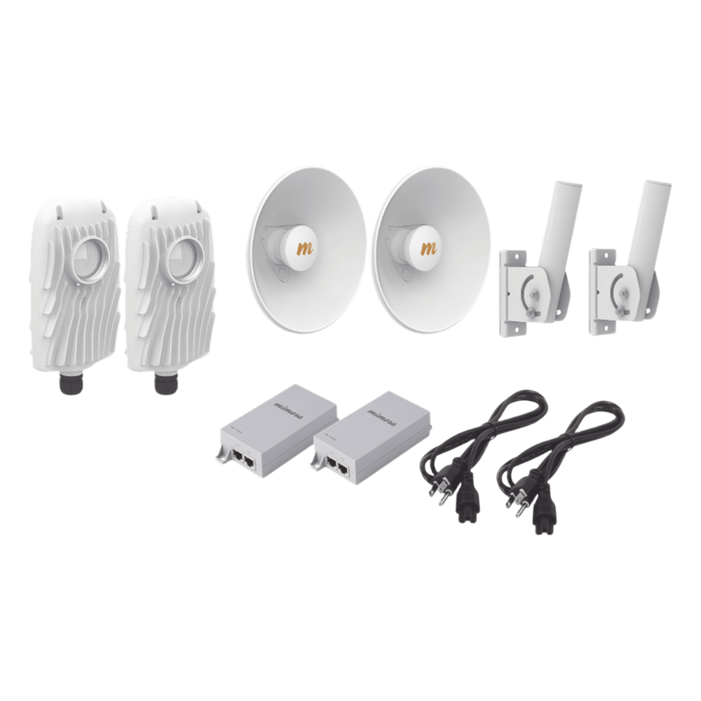 Kit de radios punto a punto / 1.5 Gbps / 4.9-6.4 GHz / 20 dBi / 8 km (26.2 ft)