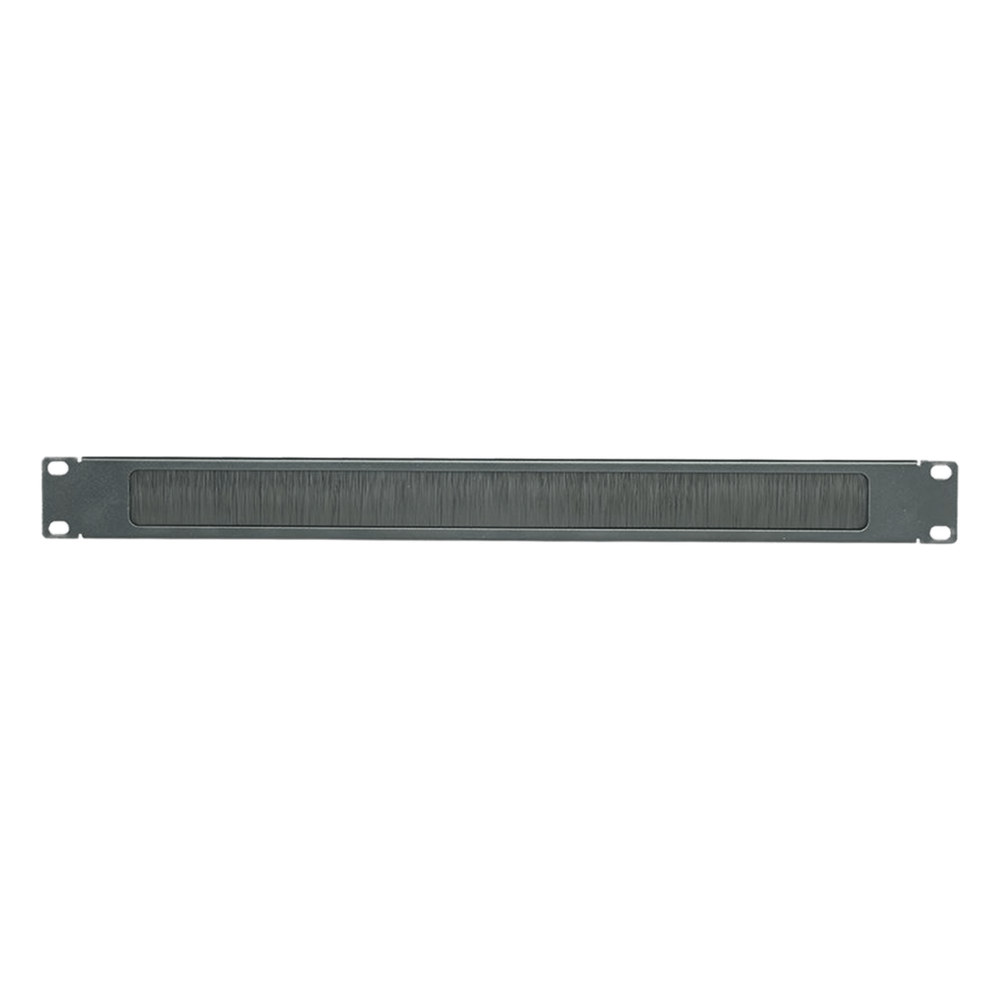 Tapa Ciega para Rack / Tipo Cepillo de Nylon / 1 UR / 19 in / Gestión Térmica / Acero Negro