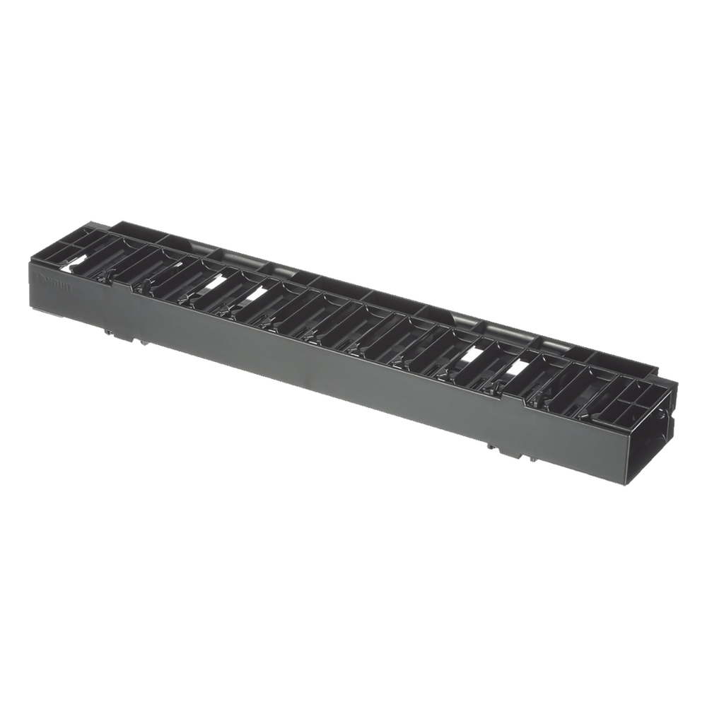 Organizador de Cables Horizontal / 1UR / Rack 19in (483mm) / Frontal / ABS / Cat6 y 10G