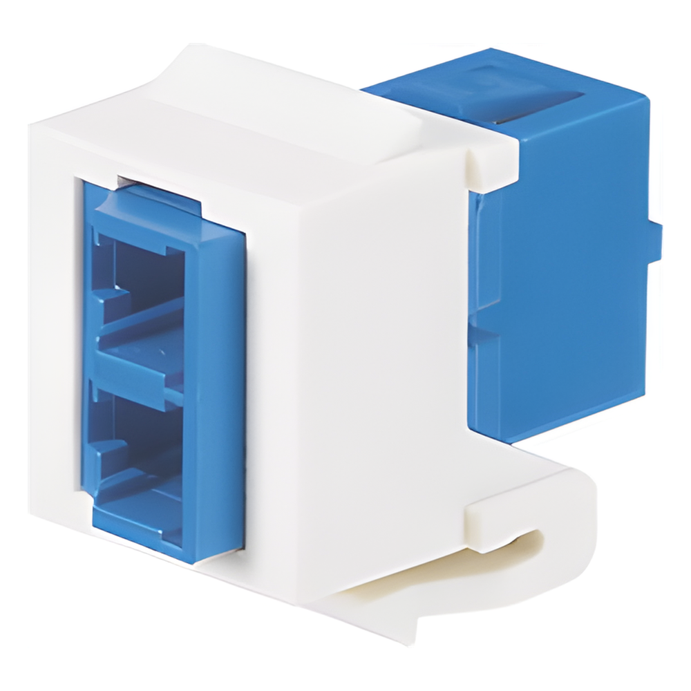 Módulo Acoplador / LC Duplex / Fibra Monomodo OS1/OS2 / Tipo Keystone / Cerámica Zirconia / Color Blanco