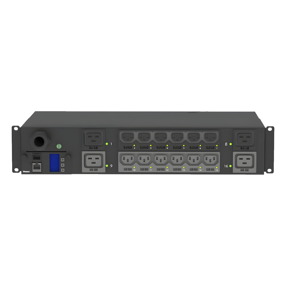 PDU Monitoreable y Switchable / 16 Salidas C13/C19 / Entrada NEMA L6-30P / 208 Vca / 30 A / 2U Horizontal 19 in / Cable 3 m (9.8 ft)