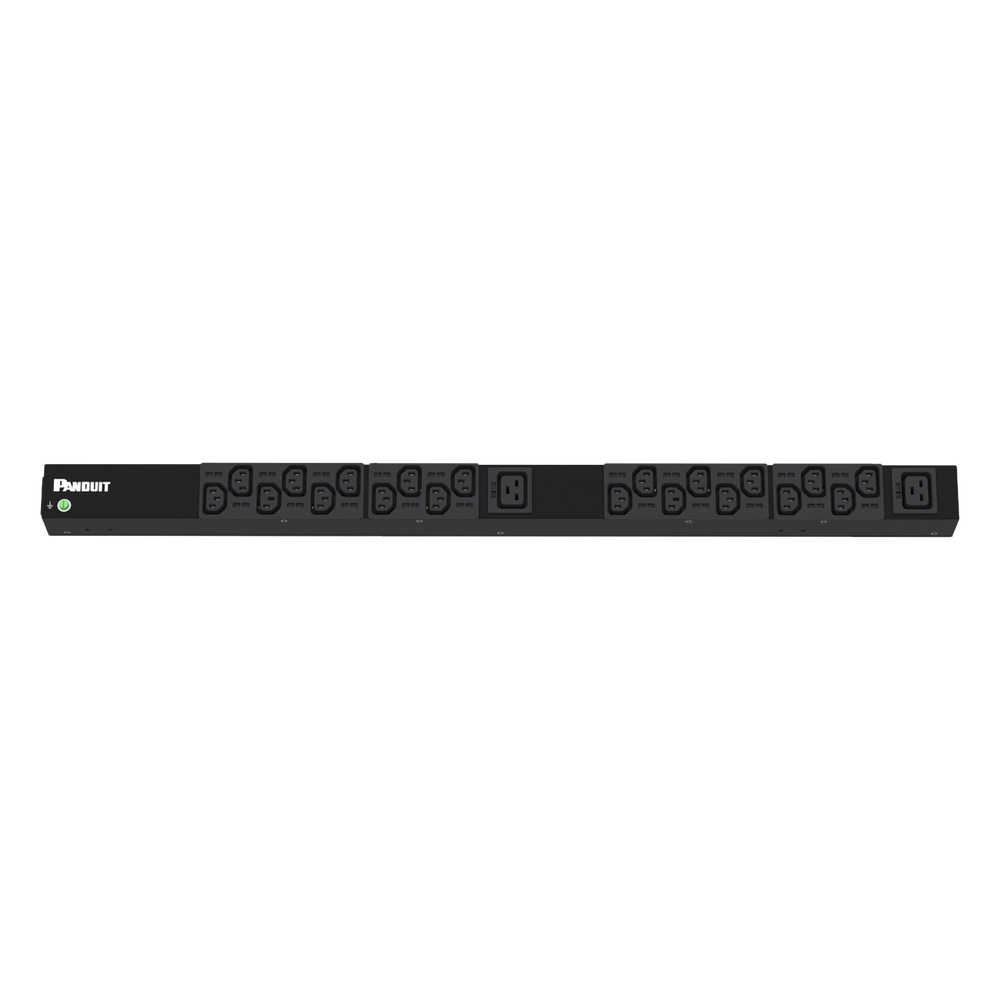 PDU Básico para Rack / 120 Vca / 20 A / 20x C13 + 2x C19 / NEMA L5-20P / Vertical 0U / 1.69 x 32.2 x 2.09 in