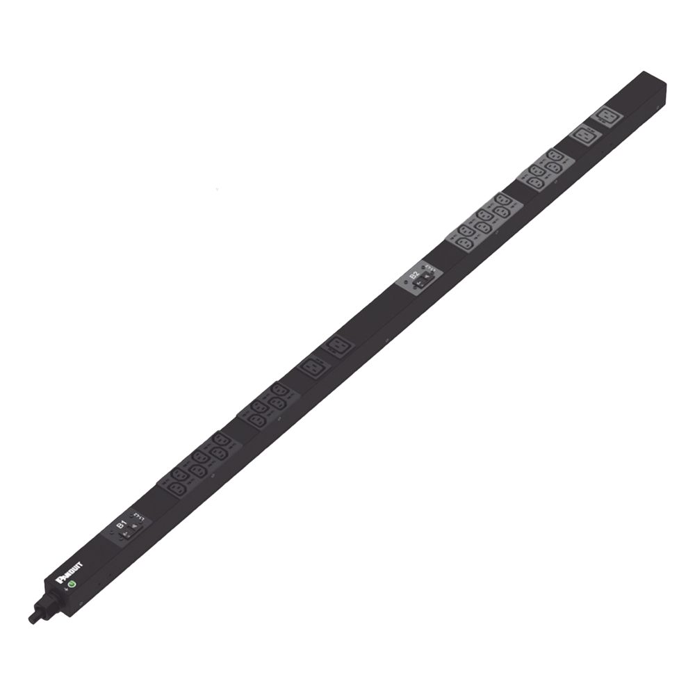 PDU Básico para Rack / 24 Salidas / 20 x IEC C13 + 4 x IEC C19 / Entrada NEMA L6-30P / 208 Vca / 30 A / Cable 3 m (9.8 ft) / Montaje 0U/1U/2U