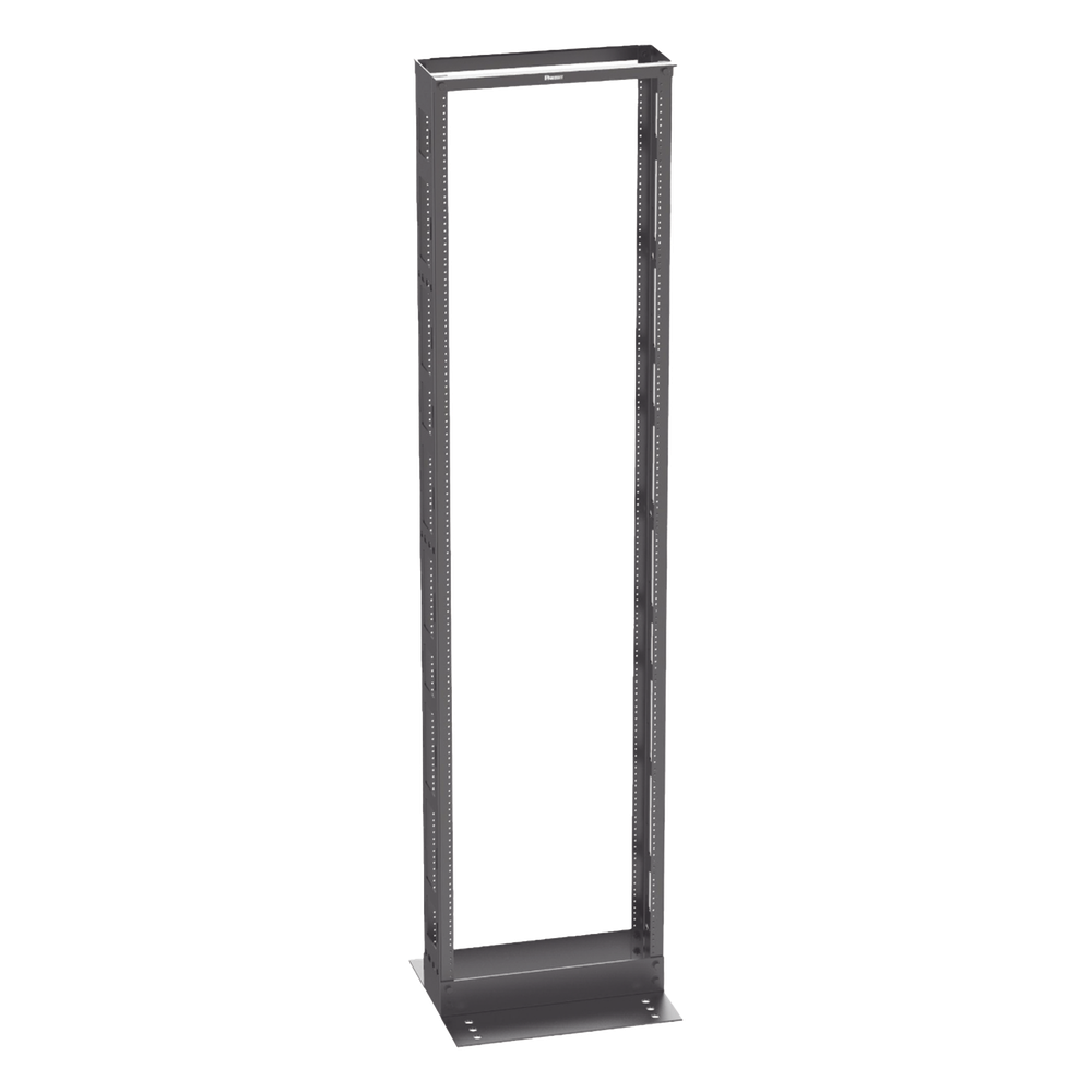 Rack de Dos Postes / 19 in EIA-310D / 45 Unidades / Carga 1500 lbs (680 kg) / Profundidad 6 in (152.4 mm) / Rieles Roscados #12-24