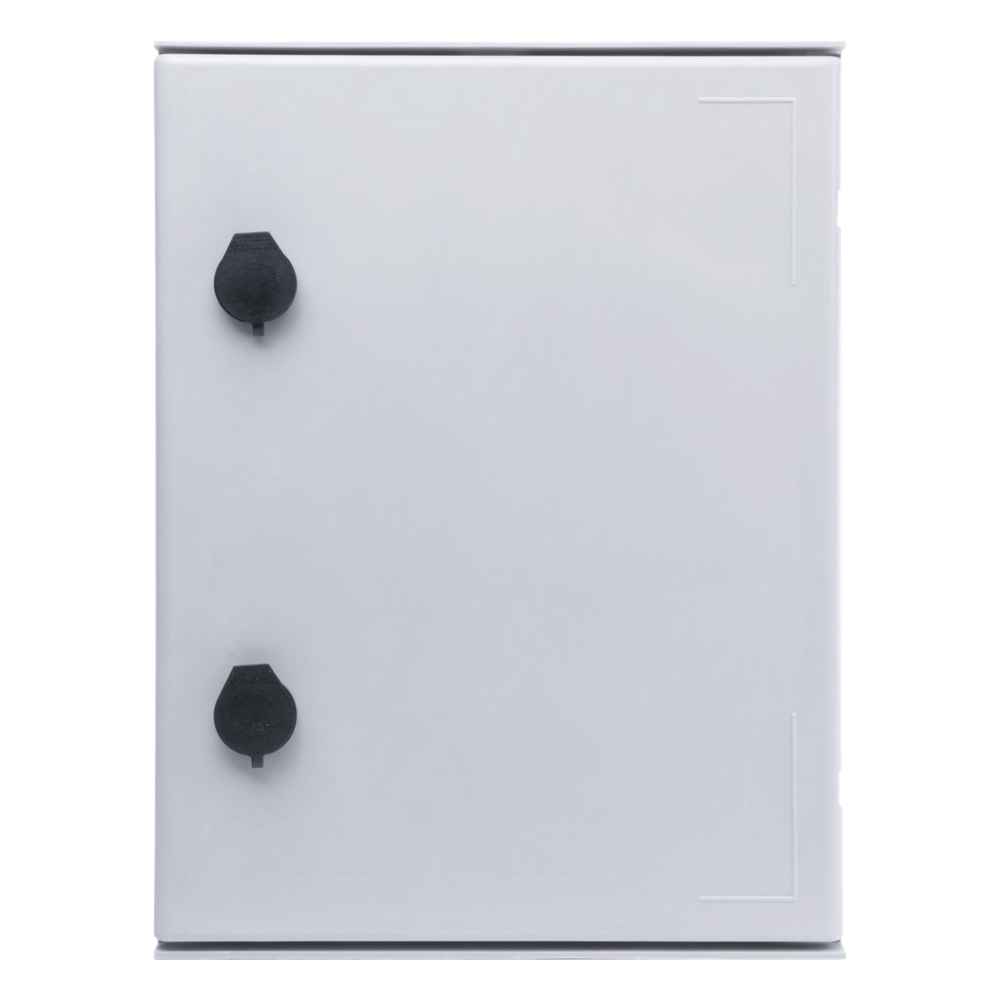 Gabinete de Poliéster / IP65 / 300 x 400 x 200 mm / Carga 30 kg / Placa Trasera Incluida / Cerradura con Llave