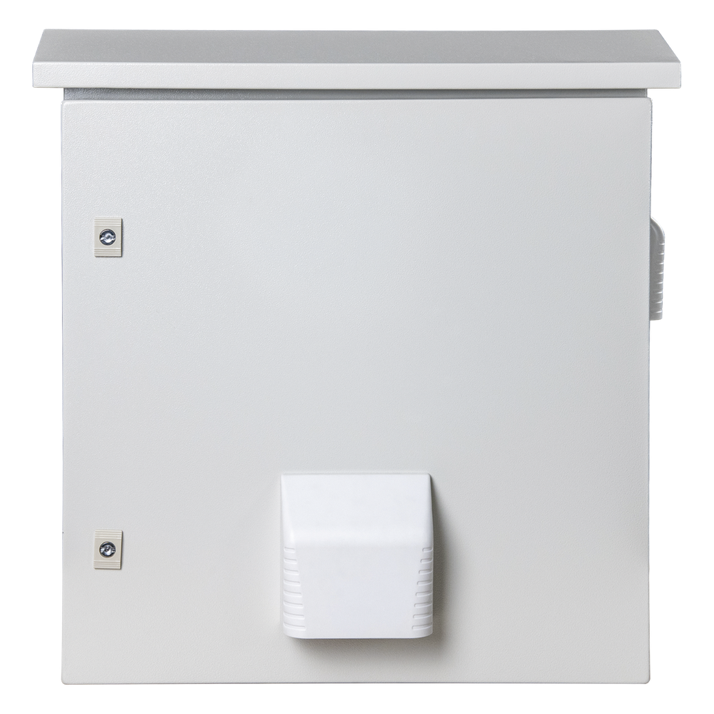 Gabinete de Acero para Exterior / IP55 / IK10 / Ventilación con Ventilador 110 VCA / 593 x 609 x 399 mm (1.95 x 2.0 x 1.31 ft) / Placa Trasera Galvanizada 550 x 565 mm