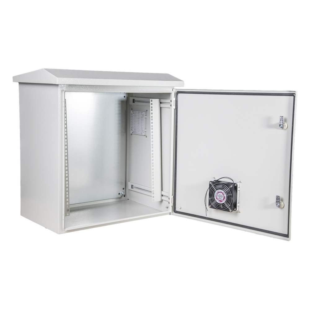 Gabinete para Rack 19" / 11U / Acero / IP55 / IK10 / Ventilación Forzada con Filtro / Exterior e Interior