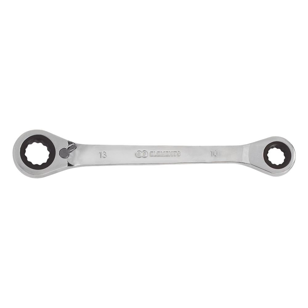 Llave combinada / 13mm y 10mm / Trinquete / Acero cromado / 0.1 kg / 1.06 pulg
