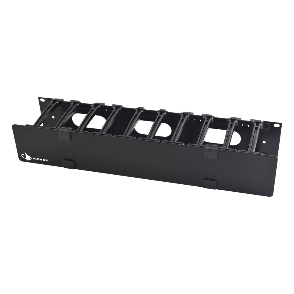 Organizador de Cable Horizontal / Rack 19in / 2UR / 4in Profundidad / 10cm / Alta Densidad