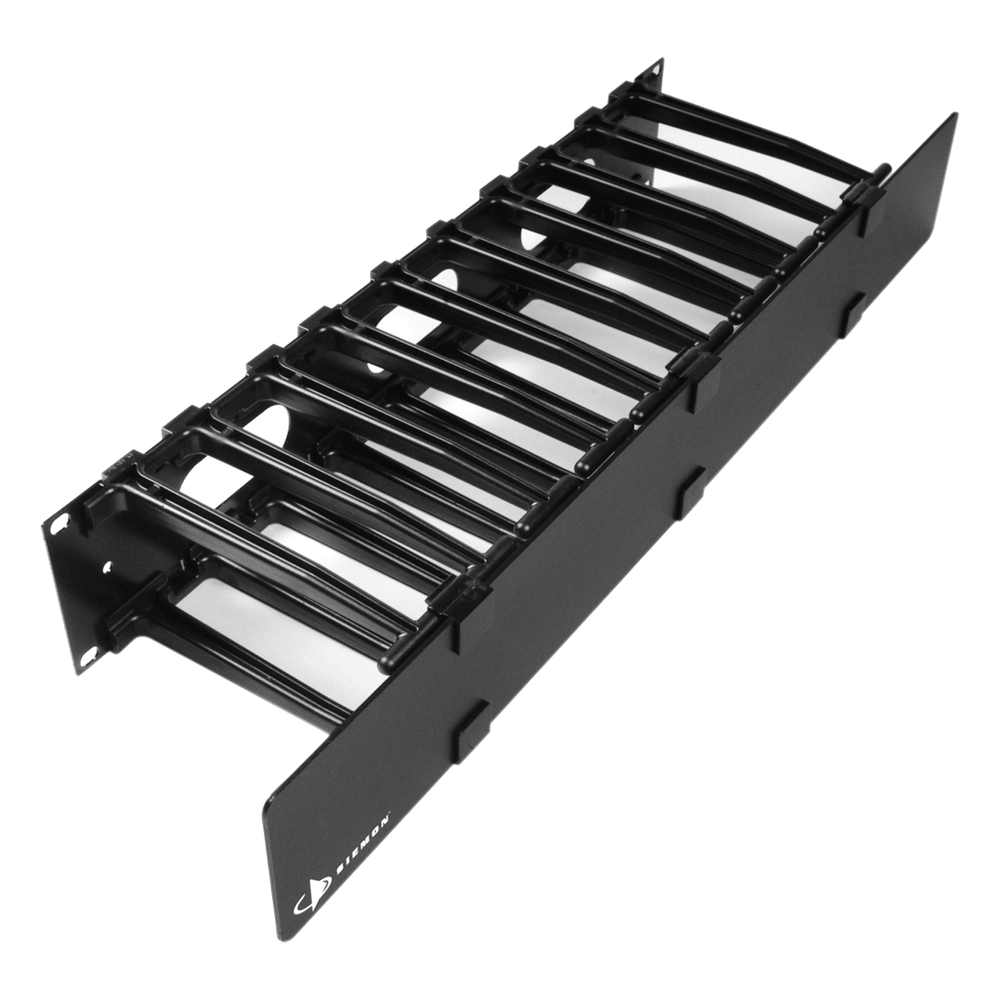 Organizador de Cable Horizontal / Rack 19in / 2UR / 6in (0.5ft) de profundidad / Policarbonato