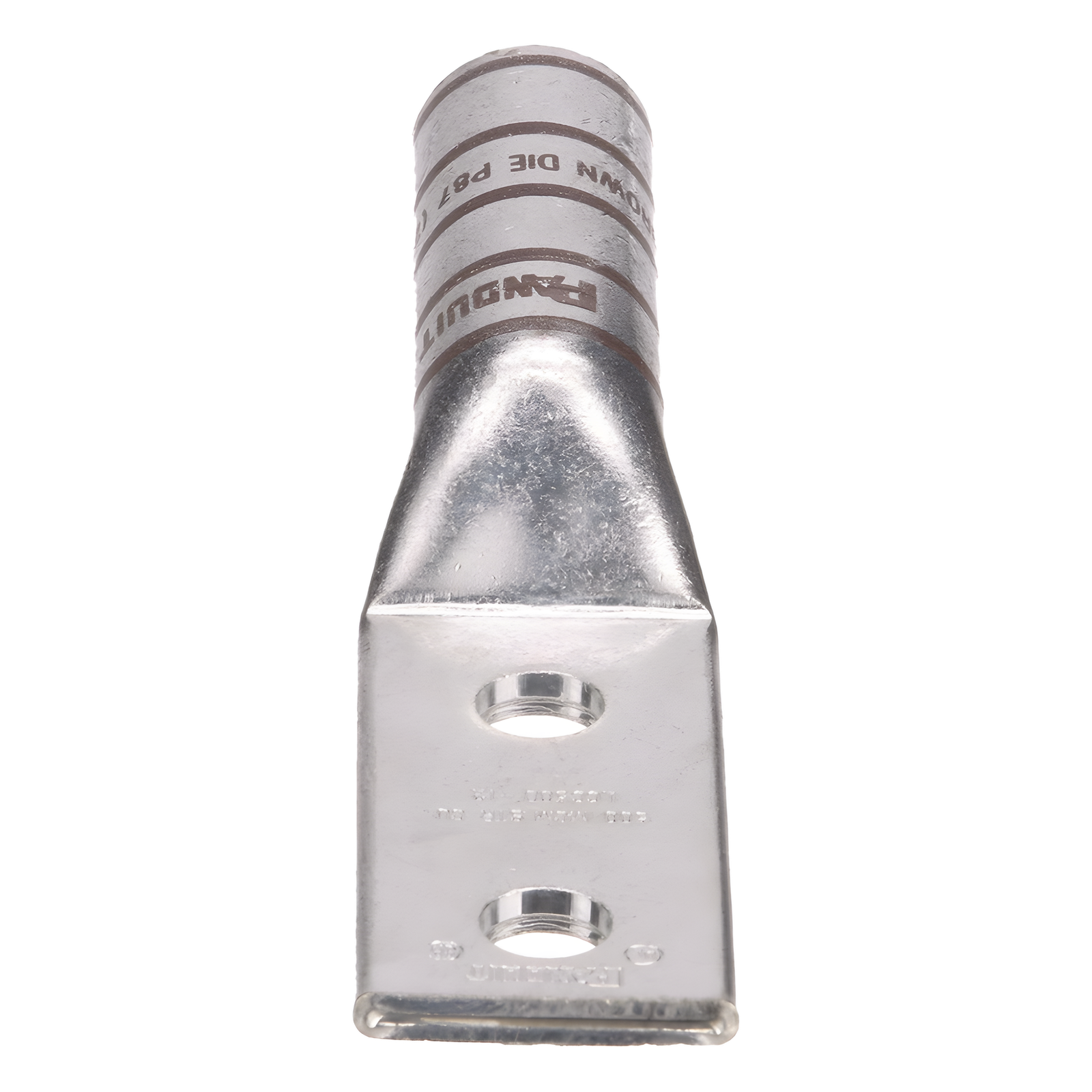Zapata de compresión LCC500-12-6 para cal. 500 Kcmil, Doble barreno para tornillo prisionero de 1/2, Espaciado de orificios 44.5mm, 1 Pz