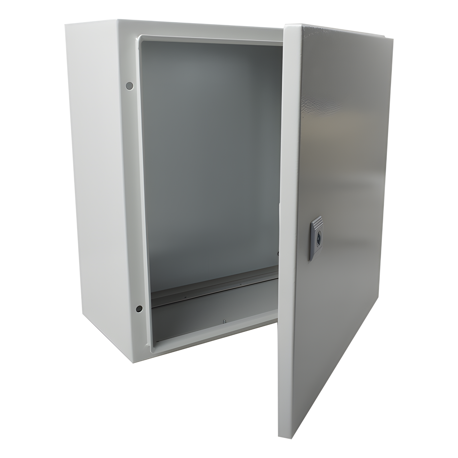 Gabinete de Acero IP66 / 400x400x200 mm / IK10 / Placa Trasera Galvanizada / Cierre con Llave / 15.7x15.7x7.9 in