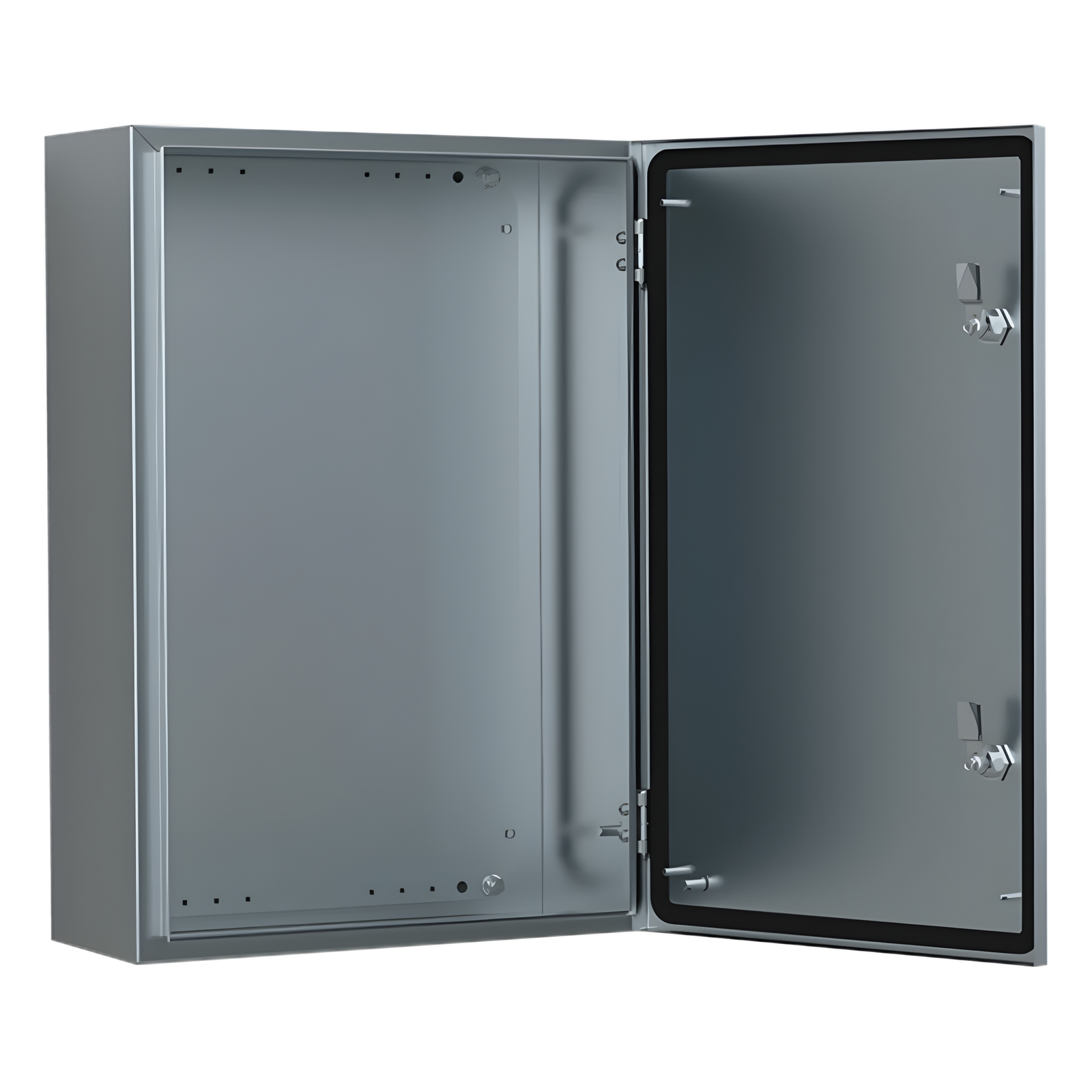 Gabinete de Acero Inoxidable 304L ASR IP66 400x300x150 mm (15.7 x 11.8 x 5.9 in) / 2 Cerraduras / Montaje Placa 2 mm