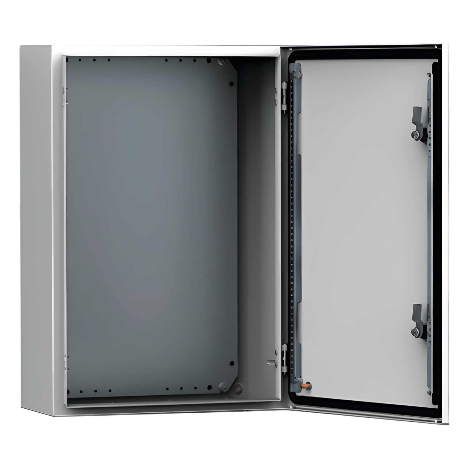 Gabinete de Uso Exterior MAS 500 x 400 x 260 mm NEMA 4/12/13; IP66; IK10 de Acero Dulce 1.5 mm con Platina de Montaje Incluida Color Gris Claro