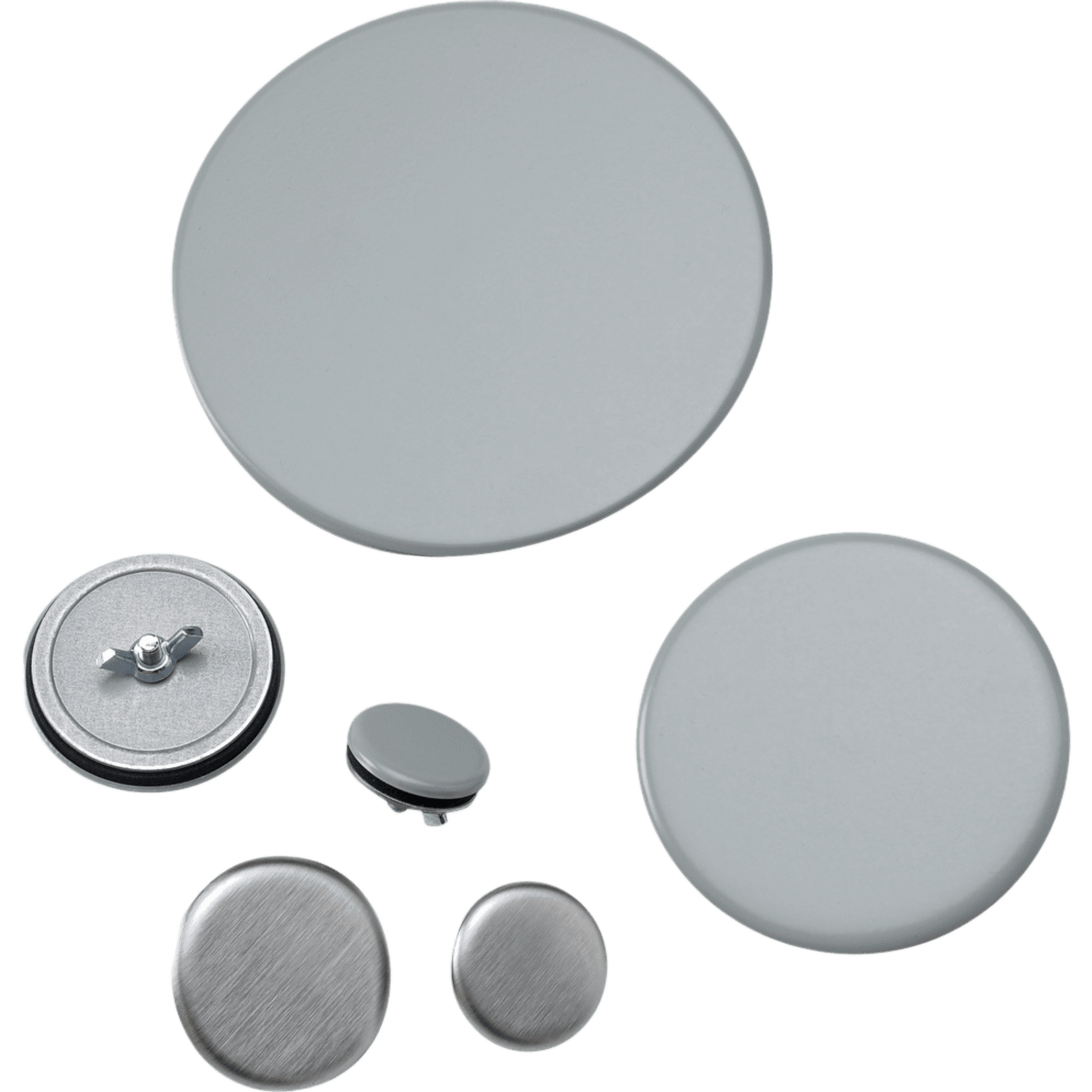 Sello de Orificio (Hol-Sealer) / 89 mm (3.5 in) Diametro / Acero Dulce Gris ANSI 61 / Recubierto en Polvo / 16ga