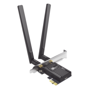 Adaptador PCIe Wi-Fi 6 / AX3000 Mbps / Doble Banda 2.4/5 GHz / MU-MIMO 2x2 / Bluetooth 5.2 / WPA3 / Antenas 2 dBi / Perfil Bajo y Completo