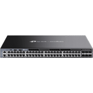 Switch Gestionable L3 / 48 Puertos Gigabit / 6 Slots SFP+ 10G / Capacidad 216 Gbps / Apilamiento 8 Unidades / Fuentes Redundantes