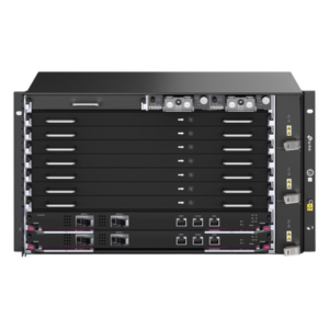 Chassis OLT / 7 Slots de Servicio / 160 Gbit/s por Slot / GPON 2.5G + XGS-PON 10G / Split 1:256 / Dual Control Redundante / L2+L3 Avanzado