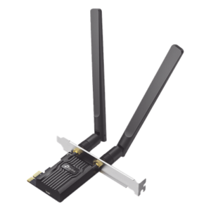 Adaptador PCIe Wi-Fi 6 / AX1800 Mbps / Doble Banda 2.4/5 GHz / Bluetooth 5.2 / MU-MIMO 2x2 / WPA3 / Antenas 2 dBi Desmontables
