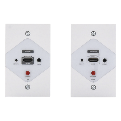 Extensor HDMI en Placa de Pared / 1080P @ 60 Hz / 40 m (131.2 ft) / Cat 6/6A/7 / IR Bidireccional / HDCP 1.4a/1.2a / Cero Latencia