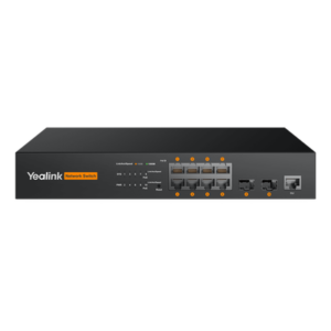 Switch AV L2+ / 8 Puertos Gigabit PoE+ / 130W / 2 Puertos SFP / Dante y AES67 / Sin Ventilador