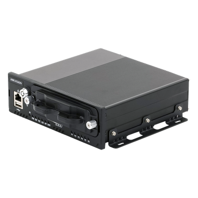 NVR Móvil Vehicular / 8 Canales / 4 PoE + 4 IP vía Switch / 2 Megapixel / H.265 / GPS + Sensor G / 2 Bahías HDD / Aluminio Industrial / 9-36 VCC