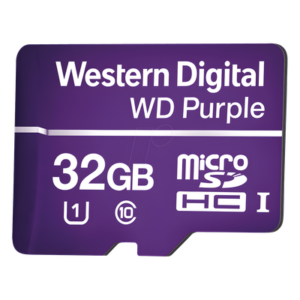 Memoria microSD / 32 GB / Especializada Videovigilancia / Lectura 80 MB/s / Escritura 50 MB/s / -25 °C a 85 °C (-13 °F a 185 °F)
