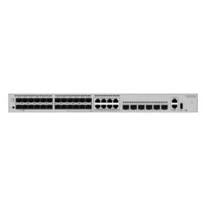 Switch Core Capa 3 / 24 Puertos 1GE SFP / 8 Puertos Combo 10/100/1000 Mbps / 4 Puertos 10GE SFP+ Uplink / 2 Puertos 10GE SFP+ Stack / 176 Gbps / 132 Mpps