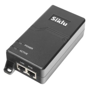 Inyector PoE Pasivo, 1 Gbps, 60 W, 55 Vcc, 100-240 Vca, Cable CA