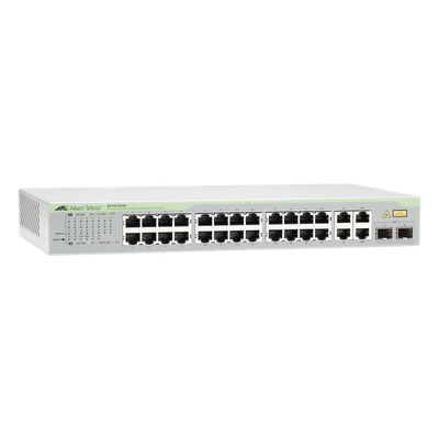 Switch WebSmart / 24x FE 10/100 Mbps / 2x GE 10/100/1000 Mbps / 2x SFP Gigabit Combo / 12.8 Gbps Switching Fabric