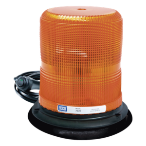 Baliza LED de Advertencia / 7 Pulgadas / Ámbar / SAE Clase I / 11 Patrones de Destello / 12-24 VDC / Montaje Magnético