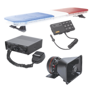 Kit de Señalización para Seguridad Pública / Barra LED 118 cm (46.5 in) / 88 LEDs Hyperlux / Sirena 100W / Bocina 100W 8 Ohms / IP65 / SAE