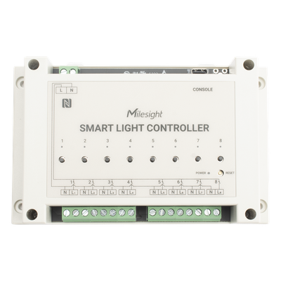 Controlador de Iluminación LoRaWAN / 8 Circuitos / Medición de Energía LN / Retraso Programable 18 hrs / D2D Sin Gateway