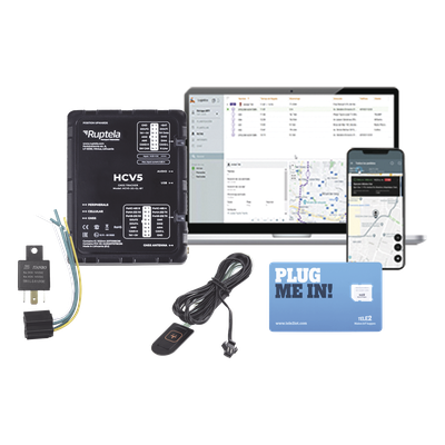 Kit Localizador 4G LTE / Anti-Jammer Ajustable / CANbus FMS-J1708-J1939 / RS232 / Bluetooth / Botón SOS / 12V Relay