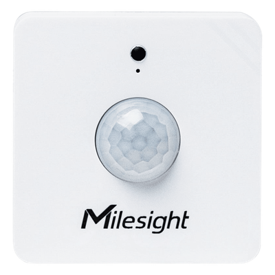 Sensor de Ocupación LoRaWAN / Detección PIR y Luz / 120° x 100° / Alcance 8 m (26.2 ft) / 1-60000 Lux / Alcance RF 15 km (9.3 mi)