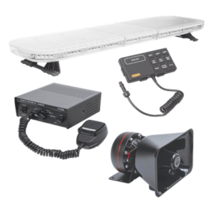 Kit de Equipamiento para Seguridad Pública / Barra LED 88 LEDs G3 / Sirena 100W 7 Tonos / Bocina 100W 8 Ohm / IP65 / SAE / 118 cm (46.5 in)