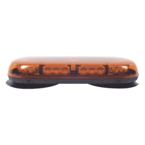 Mini Barra LED / 24 LED Ámbar / 25 Patrones de Destello / Montaje Magnético y Succión / 12 VCC / IP Extremo -40°C a 55°C
