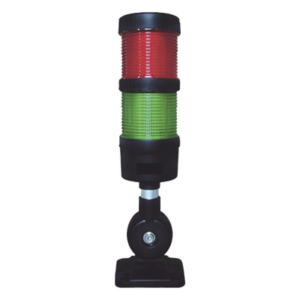 Torre LED Indicadora de Estado / 2 Niveles Rojo y Verde / Buzzer 85 dB / Voltaje Universal 110-240 VCA / Montaje 60 mm